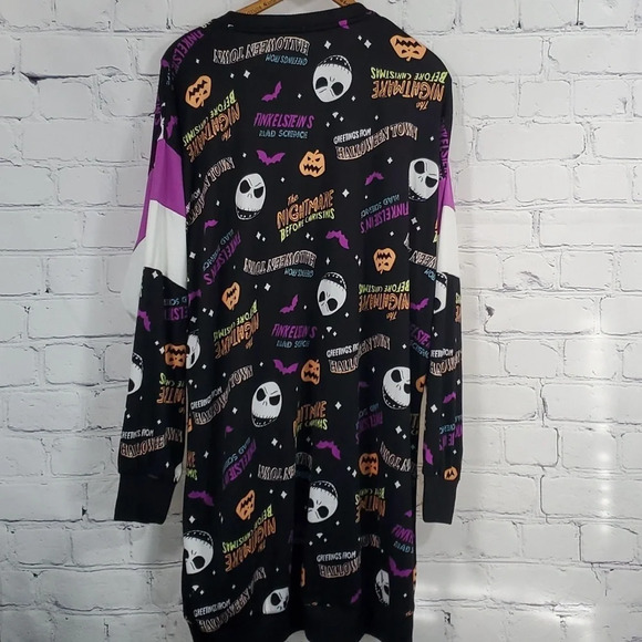 Tim Burton's Nightmare Before Christmas Disney pajama sweater nightgown XL - Picture 6 of 9